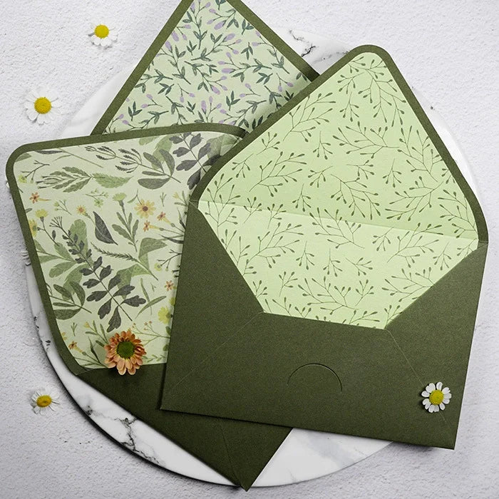 Avocado Green Stationary Envelopes