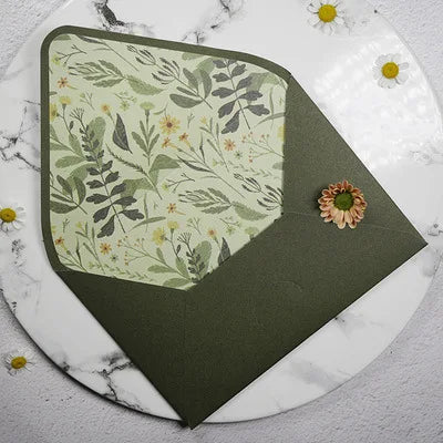 Avocado Green Stationary Envelopes