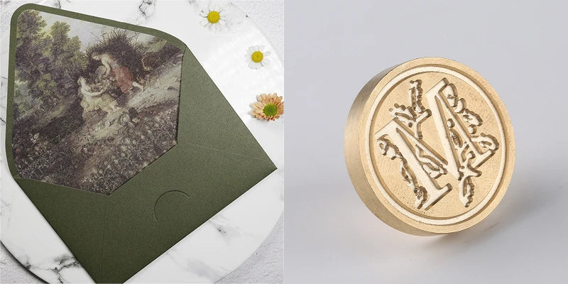 Avocado Green Stationary Envelopes