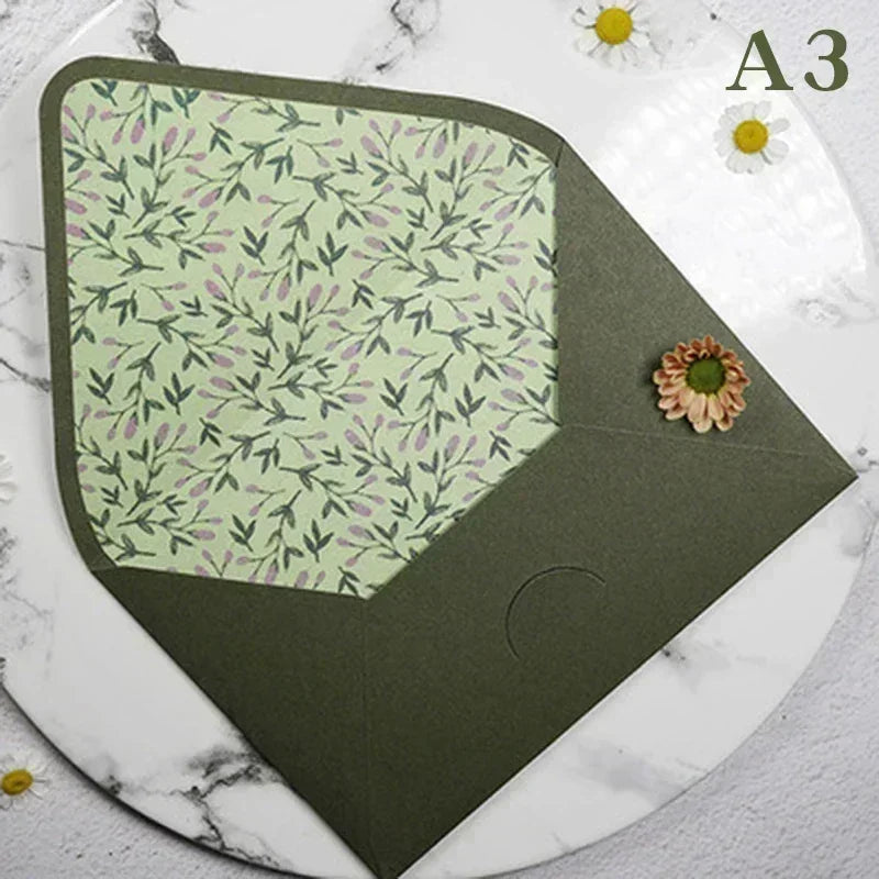 Avocado Green Stationary Envelopes