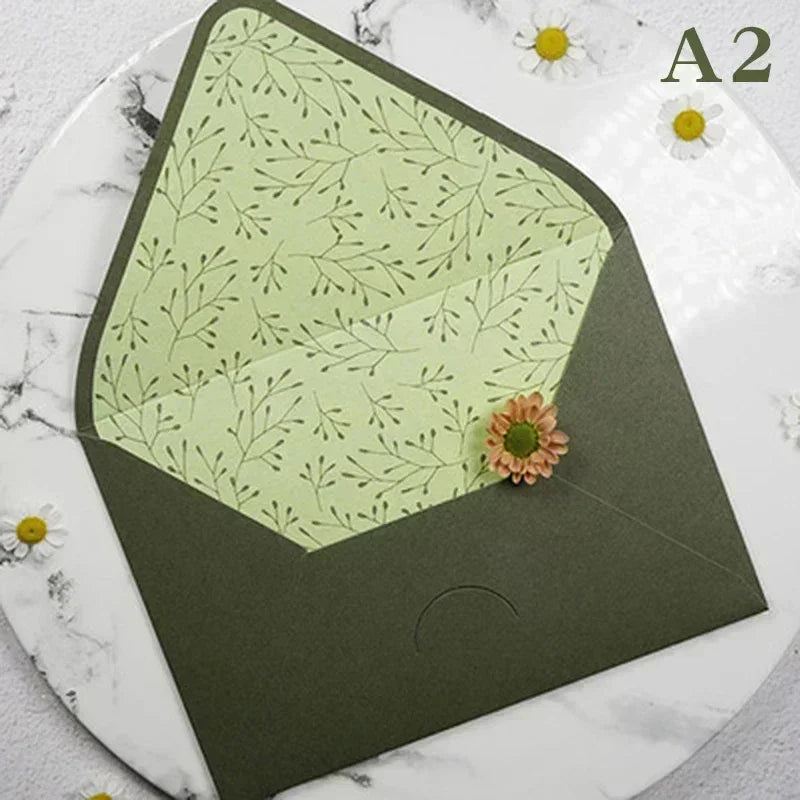 Avocado Green Stationary Envelopes