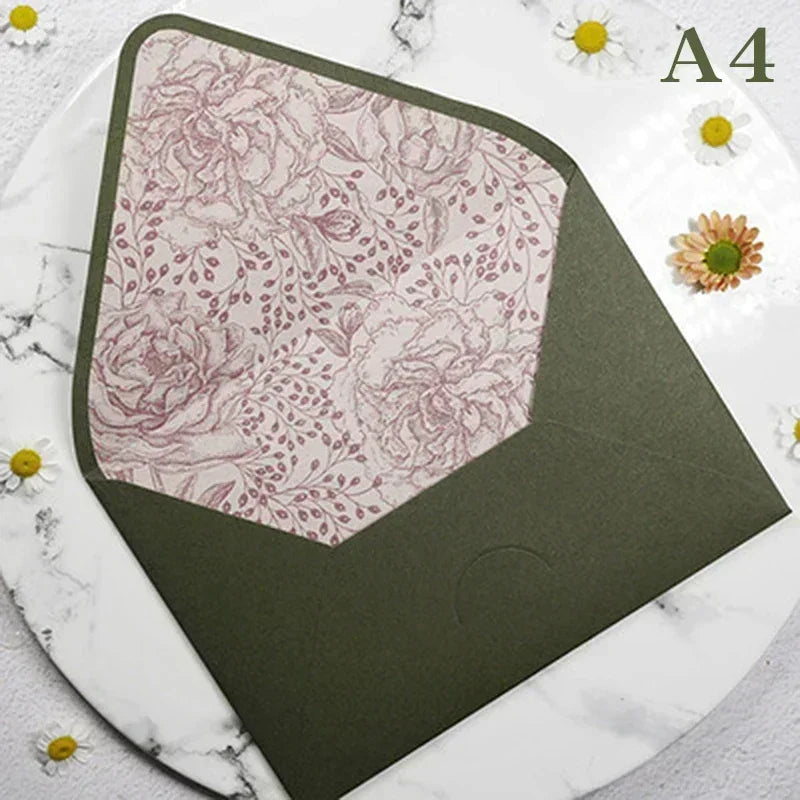 Avocado Green Stationary Envelopes