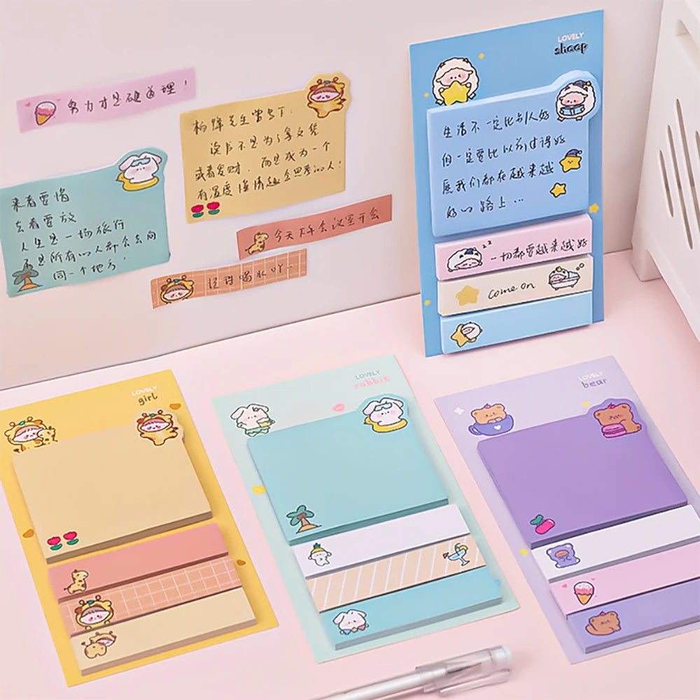 Cartoon Animal Sticky Note Sets