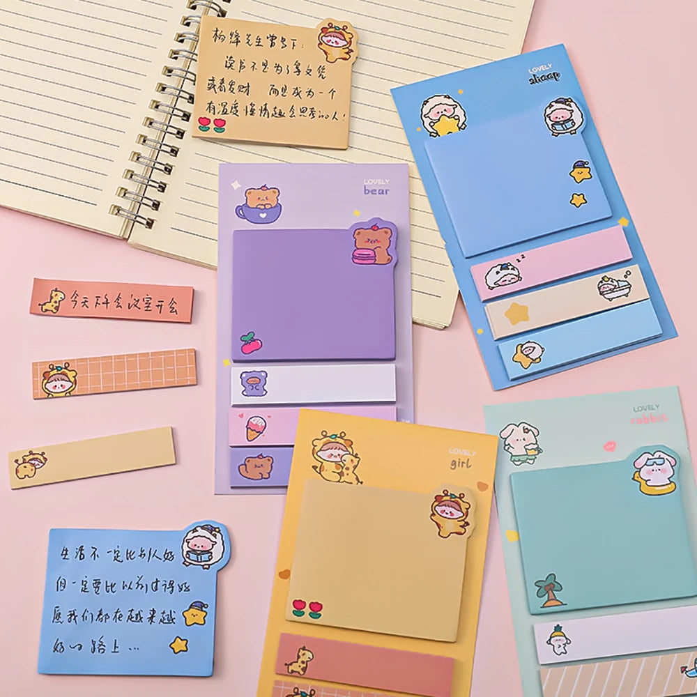 Cartoon Animal Sticky Note Sets