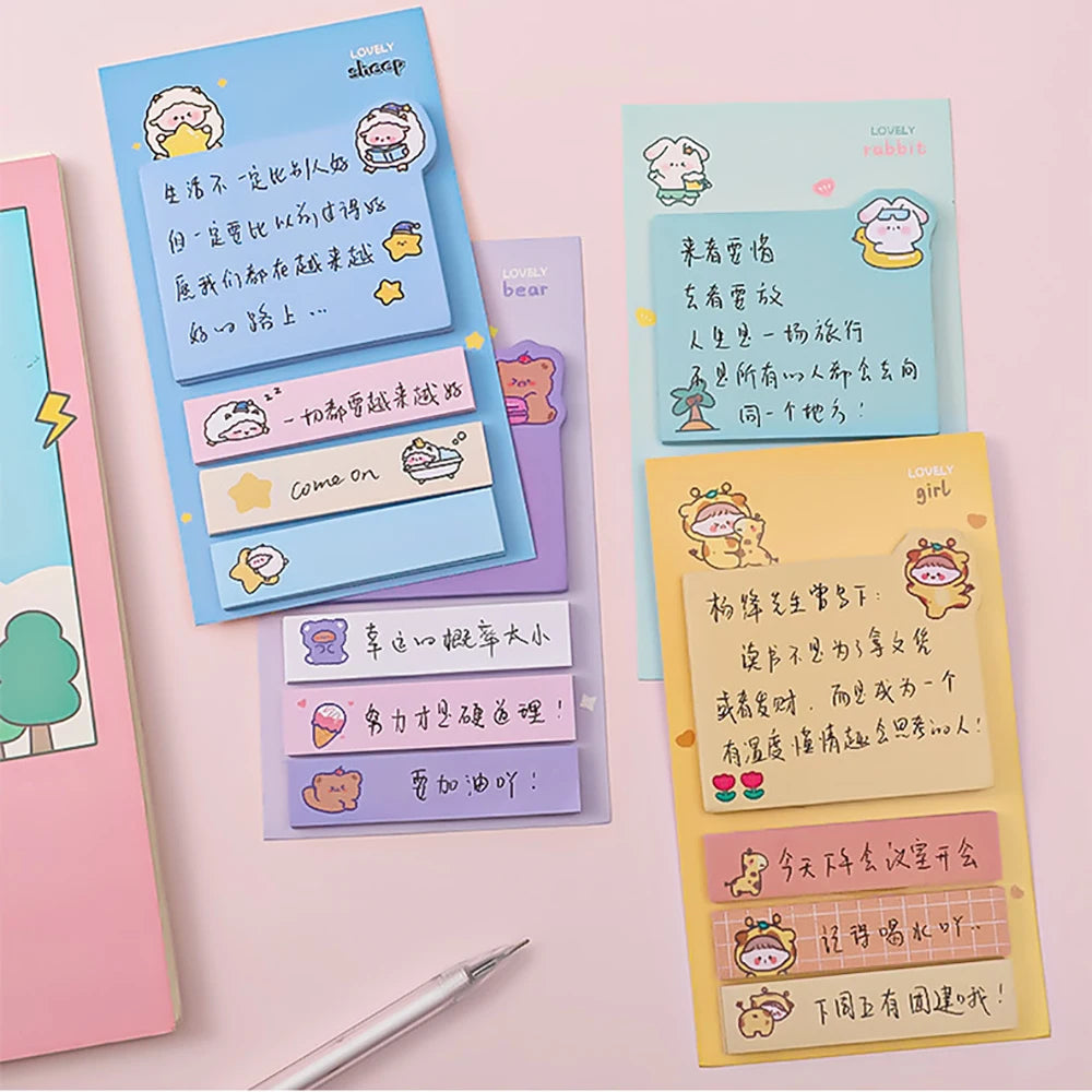 Cartoon Animal Sticky Note Sets